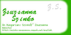 zsuzsanna szinko business card